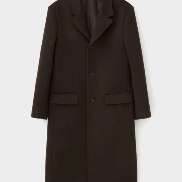 르마드 3버튼 울 코트 브라운