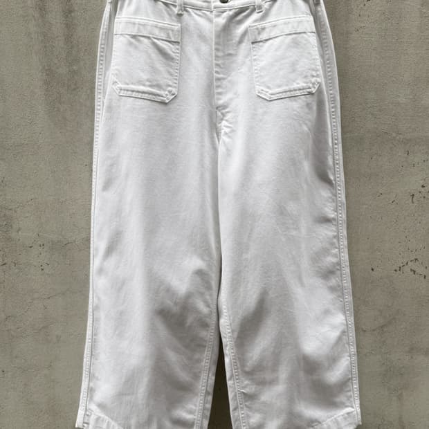 45RPM Japan White Denim Wide Pants