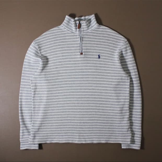 폴로 랄프로렌 스트라이프 단가라 반집업