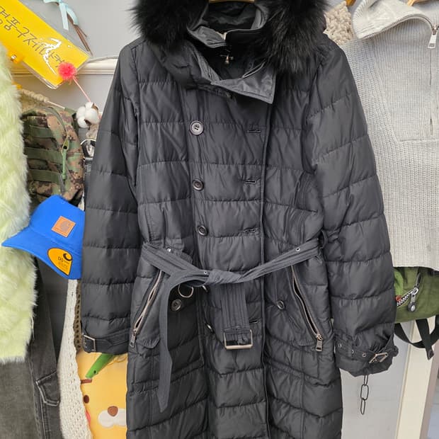 버버리 벨티드 다운 하프 패딩 자켓 M