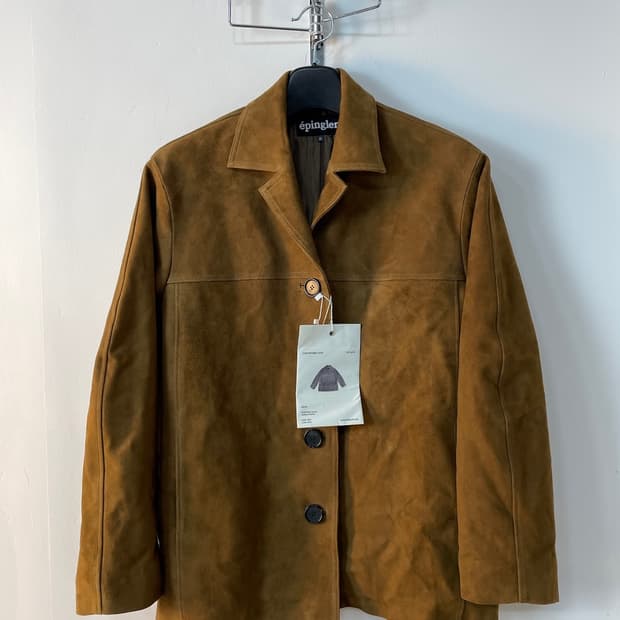 에핑글러 고트스킨 레더 맥 코트 