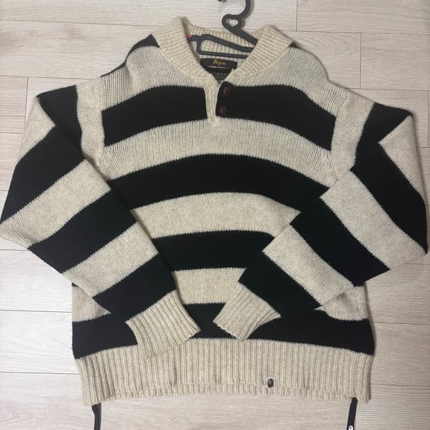 빈티지 베이프 스트라이프 니트