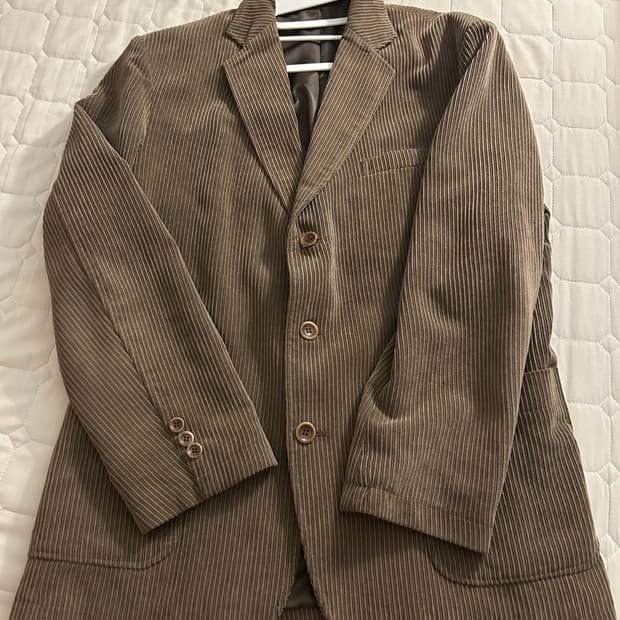 코듀로이 브라운 블레이저
