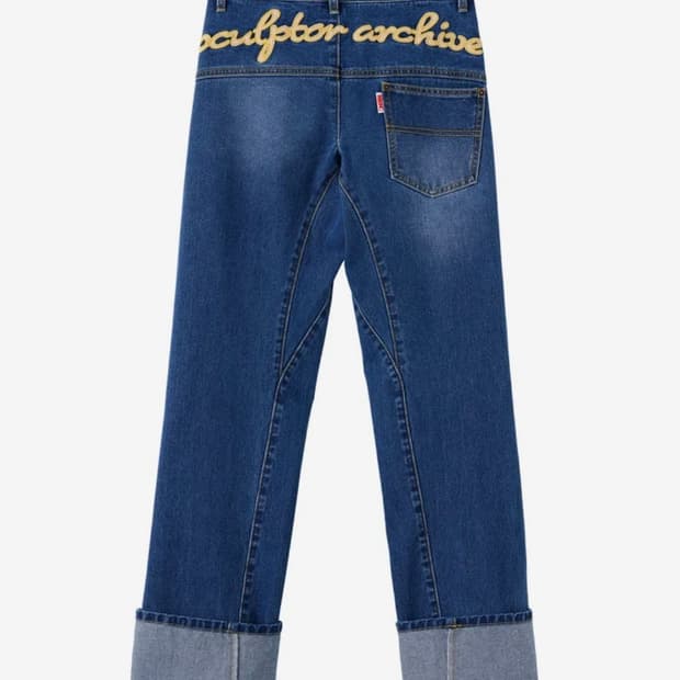 sculptor Applique Roll-Up Denim