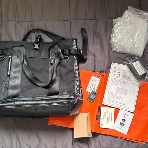 포터 탱커 블랙 토트백 (새상품)