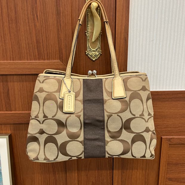 Coach Beige Square Bag