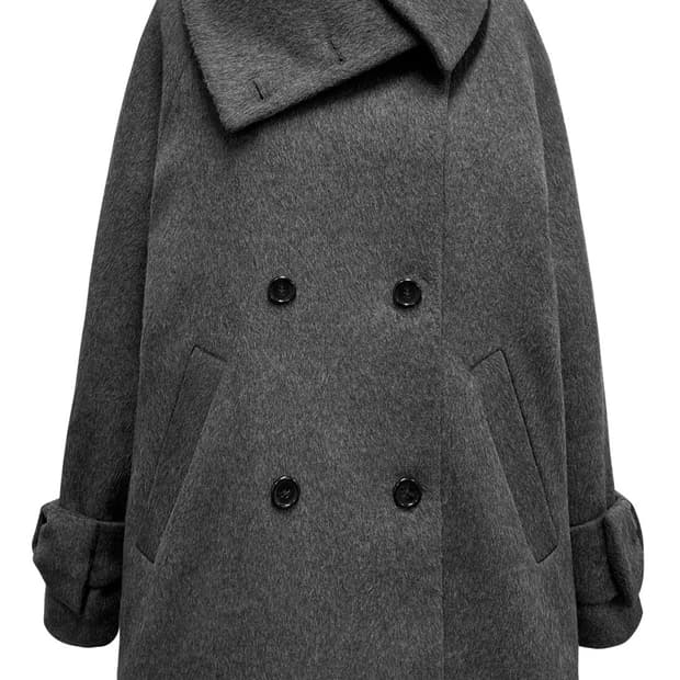 체메씨 3차 포그울하프코트 그레이 판매해요