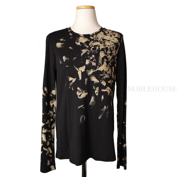 띠어리 블랙&베이지 프린팅 티셔츠 55