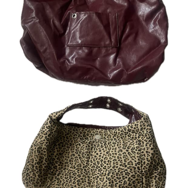 호피 레오파드 리버시블 숄더백
