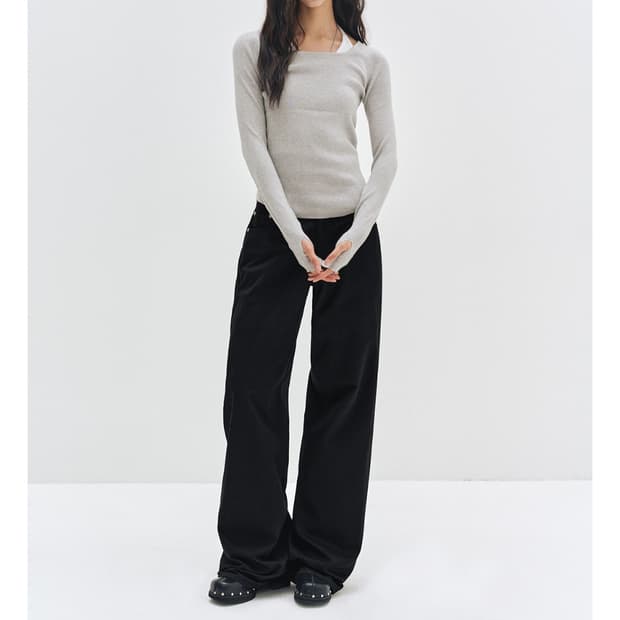 데케트 우먼 로우 라이즈 블랙 진 L사이즈