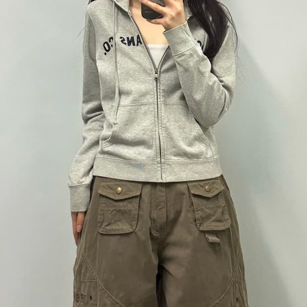 폴로 진스 스펠아웃 그레이 후드집업