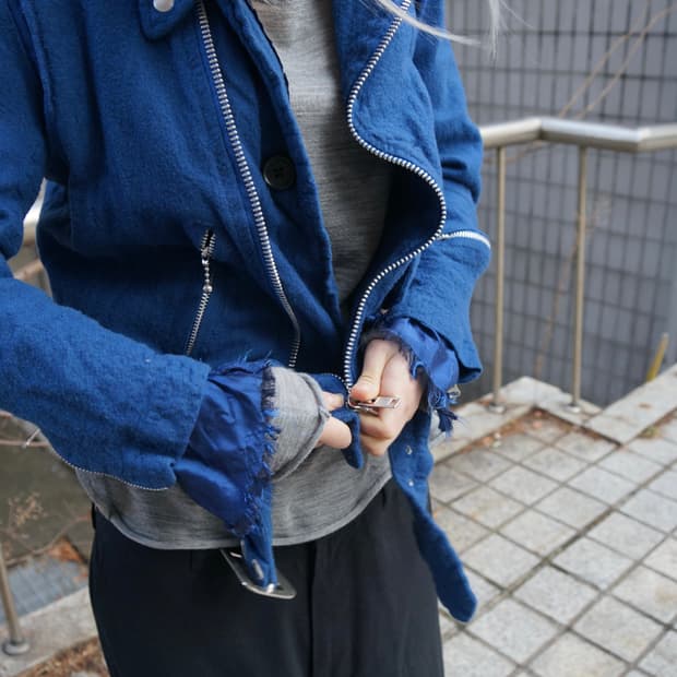 준야 와타나베 꼼데가르송 07aw 축융 라이더 자켓