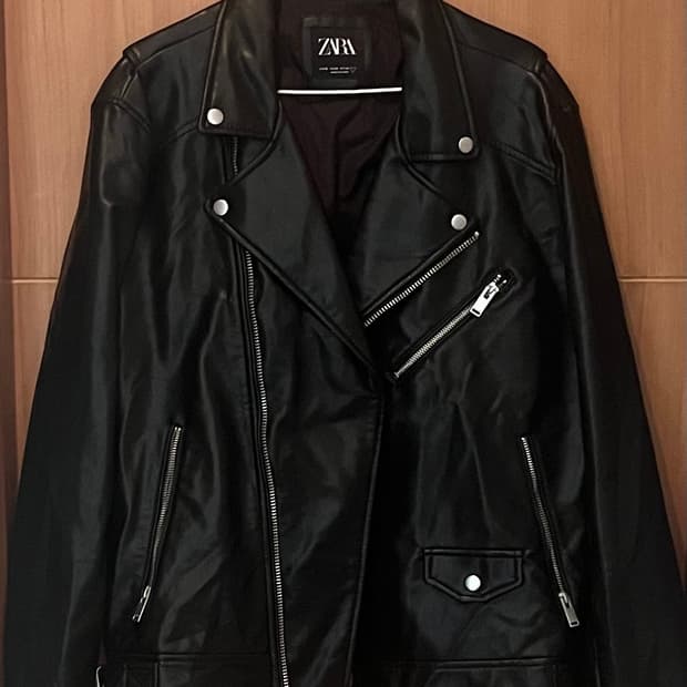 자라 블랙 라이더 자켓 XL
