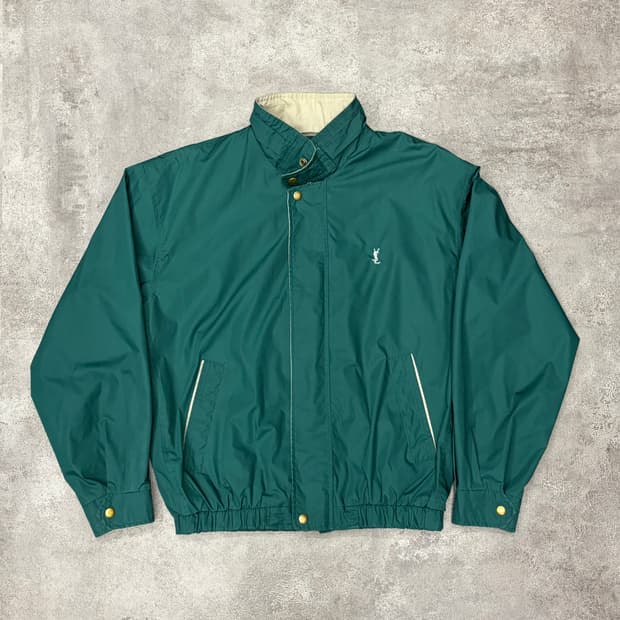 YSL 입생로랑 그린색 바람막이 자켓