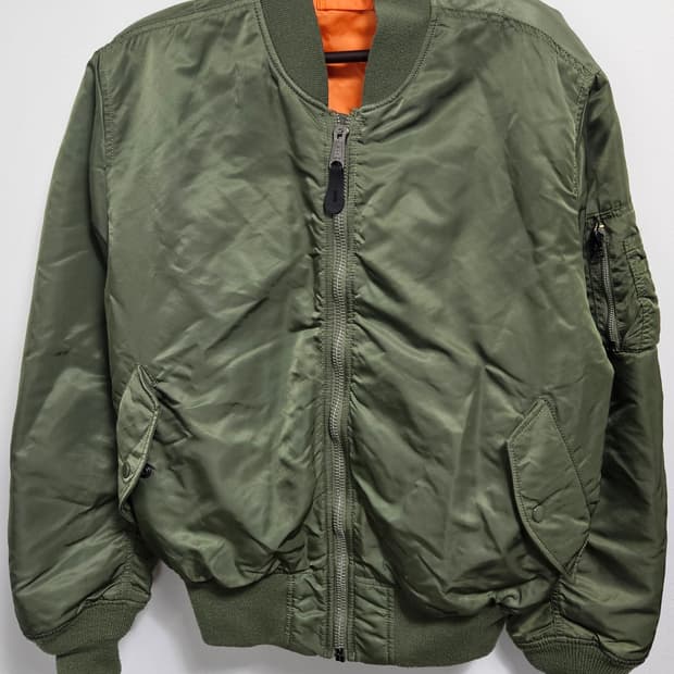 알파인더스트리 MA-1 봄버자켓 세이지 그린 L