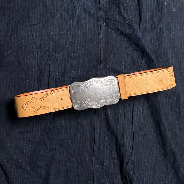 00-10‘s 폴로 랄프로렌 레더 웨스턴 벨트 S