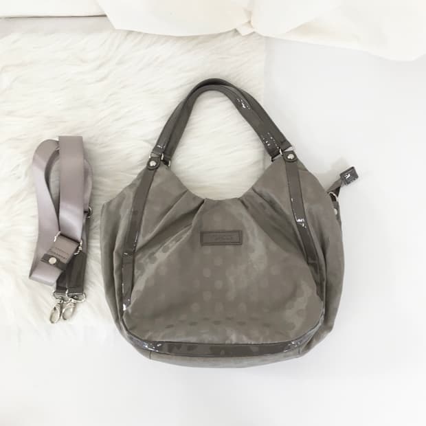 요지야마모토 ysaccs 베이지 도트 백