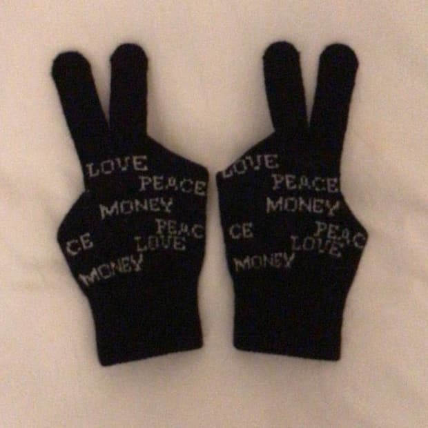 Love Peace Money 장갑