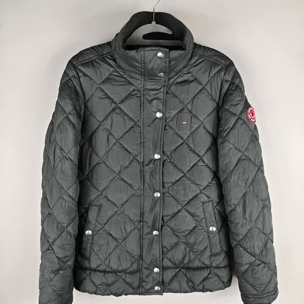 [무료배송]타미힐피거데님 S 여성 퀼팅 패딩 자켓 블랙