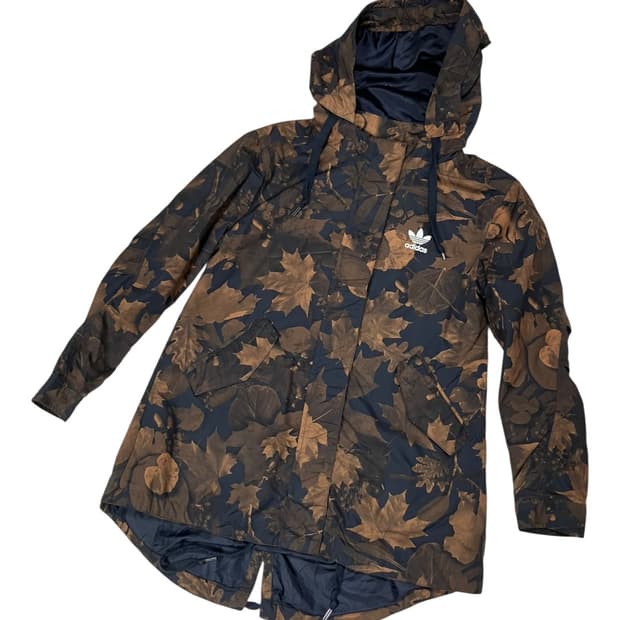 아디다스 낙엽 프린팅 후드 자켓 85
