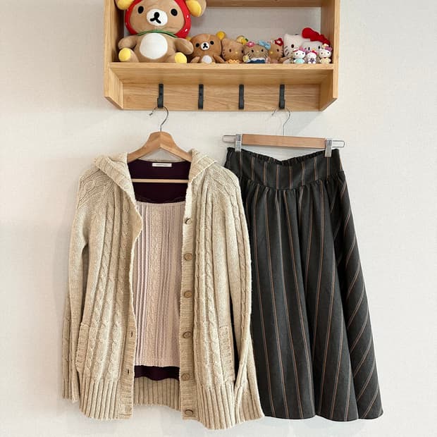 jpn 엑시즈팜 모리걸 하구미 스즈코 히피 레이어드 코디세트