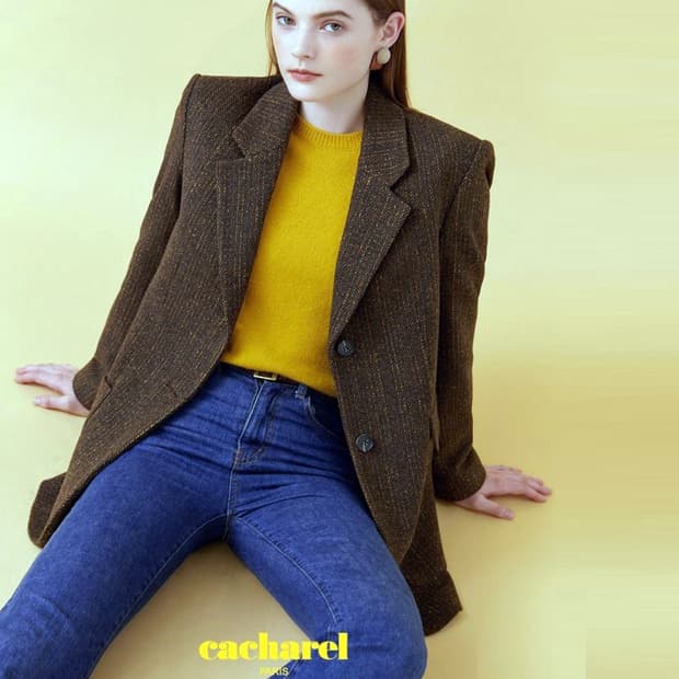 까사렐(cacharel) 헤링본 울자켓 55 새상품