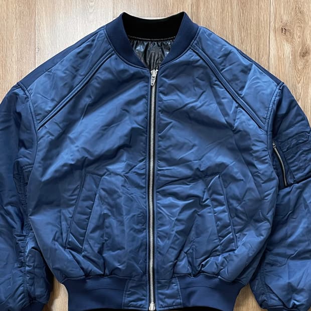 준지 도산 아카이브 익스클루시브 광택 리버시블 마원 ma-1 봄버 자켓