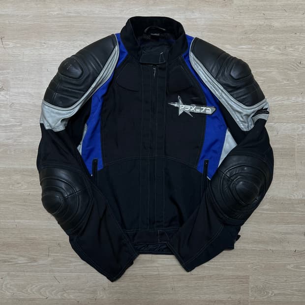 하인게릭 쉘텍스 배색 레이싱 바이커 자켓 [블랙] L/100