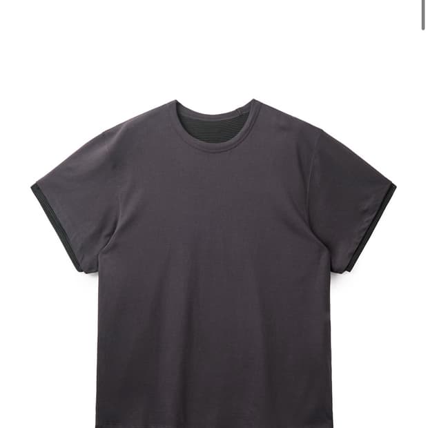 해칭룸 Two Face Tee 1/2 Purple Charcoal (1)