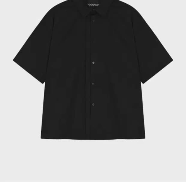 준느 S16 블랙 반팔 셔츠 m사이즈