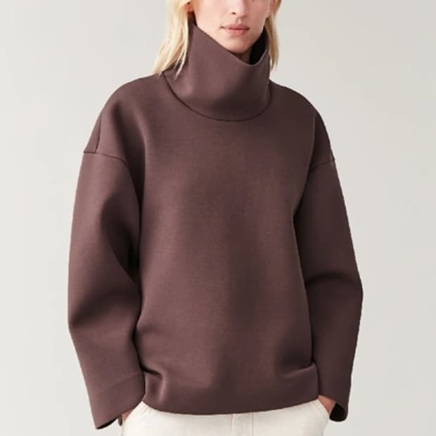 코스 터틀넥 스쿠바 탑 / 여성 니트 / 여성 맨투맨 