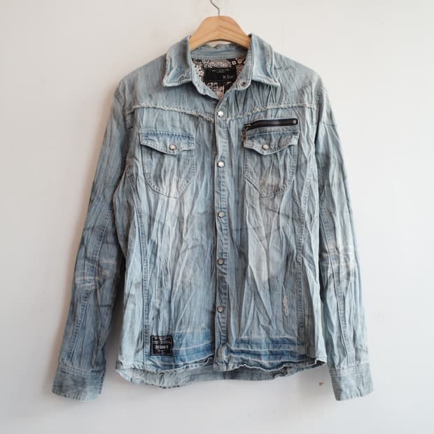 Japan brand 웨스턴 자수 셔츠 