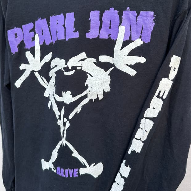 90s og pearl jam alive 롱슬리브 밴드티
