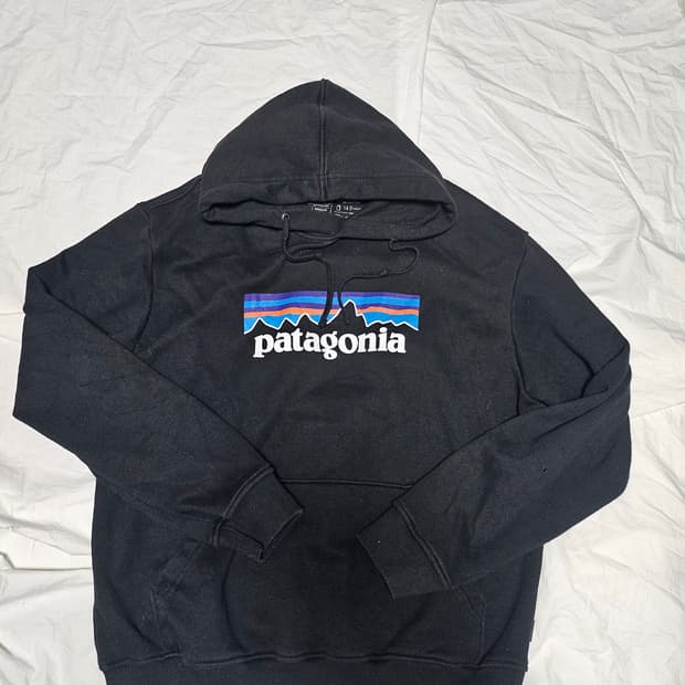(하자O)파타고니아 프린팅 후드 티 L