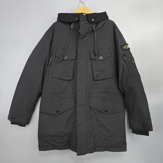 내셔널지오그래픽 유틸리티 구스다운 롱패딩 XL