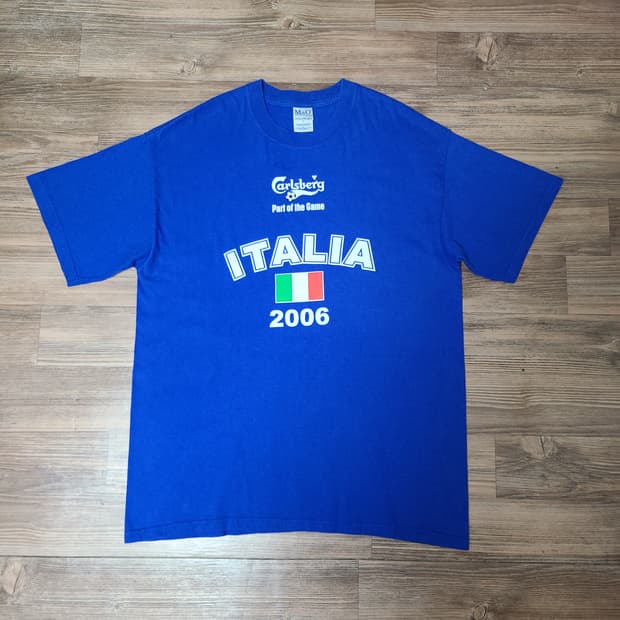 00s 이탈리아 토티 06년 독일 월드컵 칼스버그 빈티지 티셔츠 유니폼