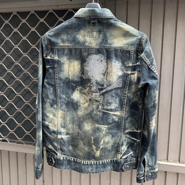 ROEN X Semantic design 스와로브스키 스컬 데님 자켓