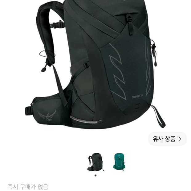 오스프리 템페스트 24L 블랙 등산 배낭