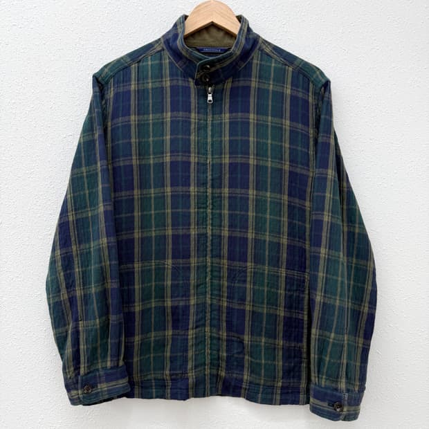 크로커다일 체크 집업 자켓