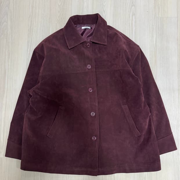 모렌트 [자체제작] 레온 오버핏 스웨이드 하프 코트