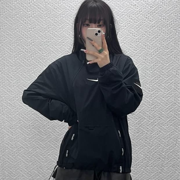 나이키 에어 우븐 윈드러너 아노락 웜업 바람막이 M C10459