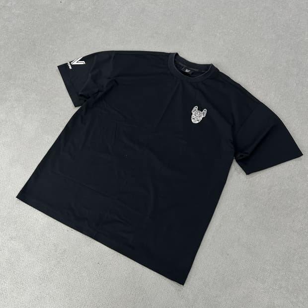 라이프워크 불독 반팔 티셔츠 블랙 L