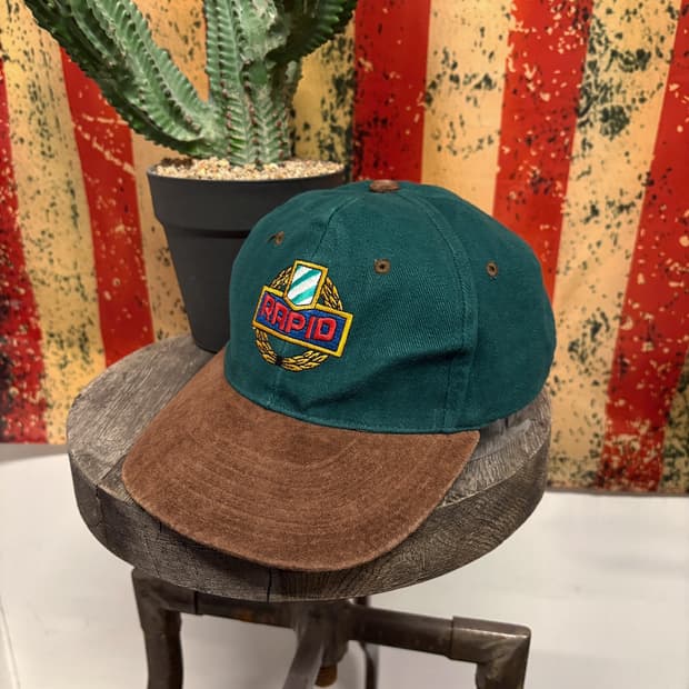 90s 라피드 빈 풋볼팀 크루 스웨이드 볼캡 N260