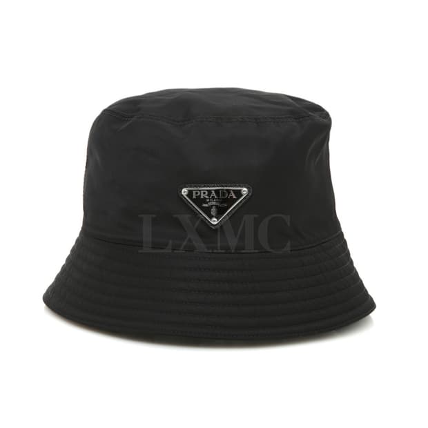 프라다 벙거지 리나일론 버킷햇 삼각로고 블랙 모자 2HC137