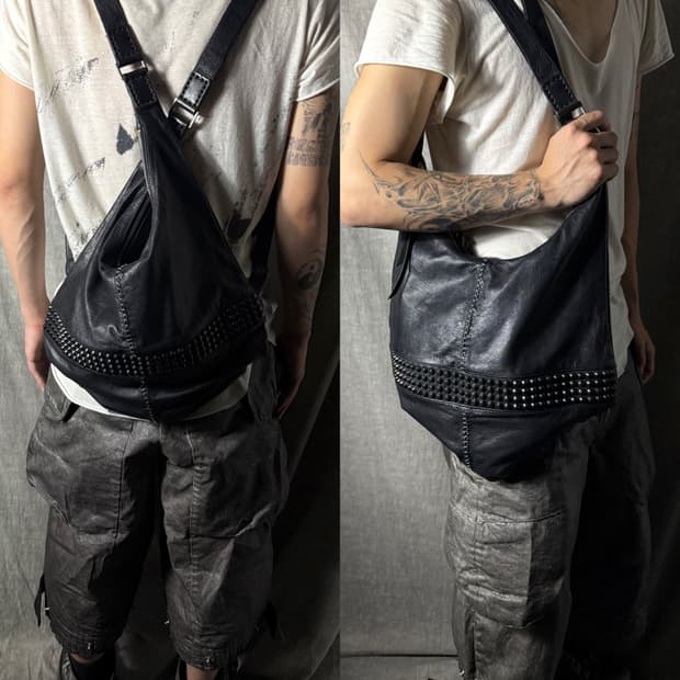 KMRii Studded Leather Backpack/Crossback