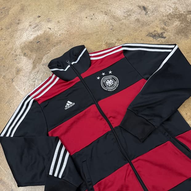 아디다스 버건디 블랙 스트라이프 독일 져지 100