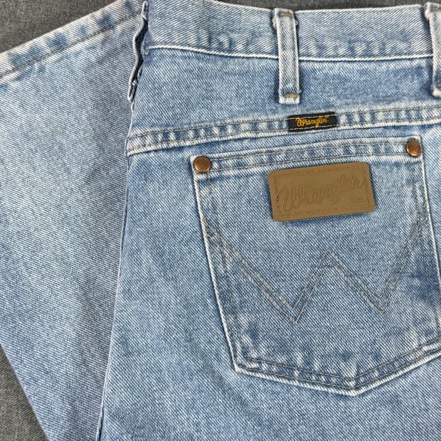 Wrangler 연청 데님팬츠 스트레이트핏