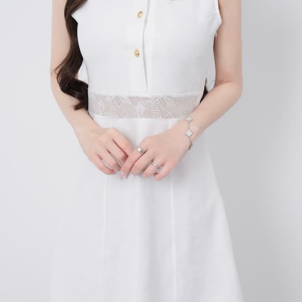 (일브) 루미뇽 Lumignon Lace hoodie flare dres