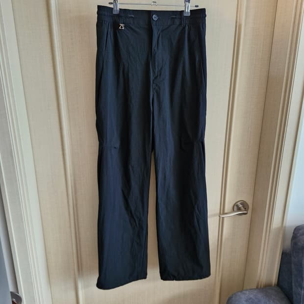 지오송지오 커브드 와이드 팬츠 블랙 30 32