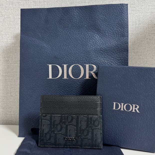 [새상품급/당일배송] 디올 오블리크 카드지갑 블랙